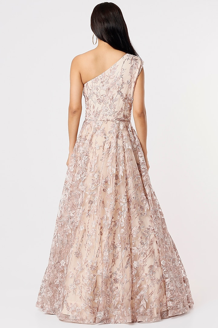 Copper Sequins Embroidered Gown by Kalighata at Pernia's Pop Up Shop