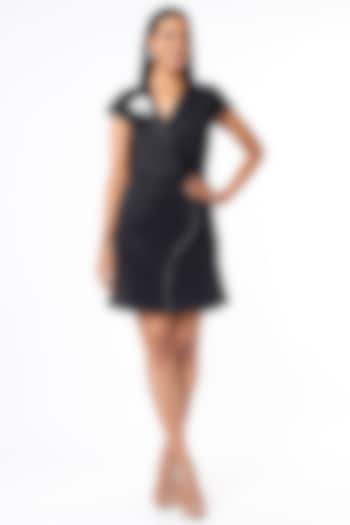 Black A-Line Mini Dress by Kalighata