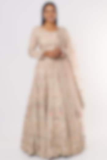 Peach Hand Embellished Wedding Lehenga Set by Kalighata at Pernia's Pop Up Shop