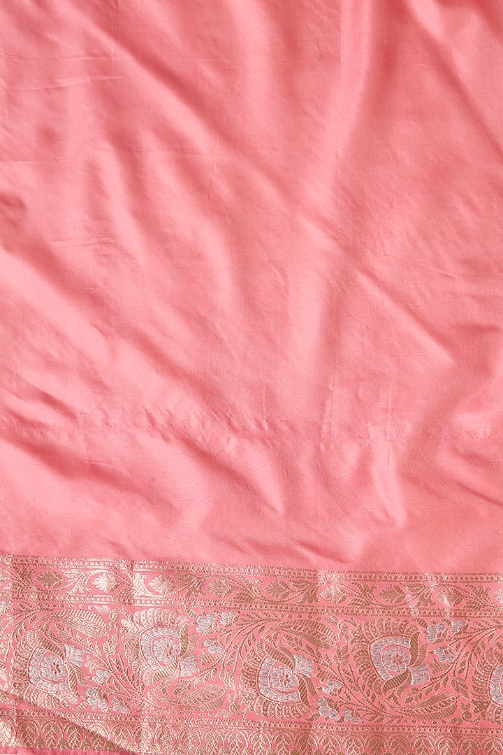 Pink Banarasi Bridal Saree Set by Kalighata at Pernia's Pop Up Shop