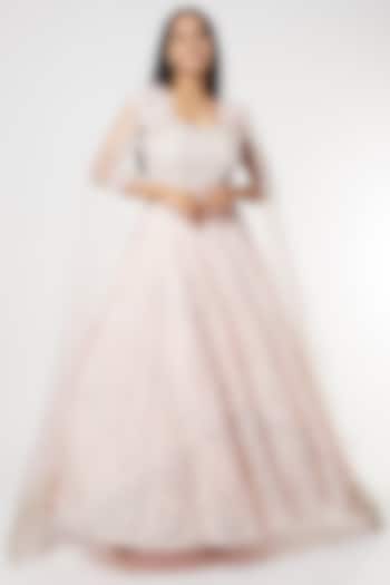 Blush Pink 3D Floral Wedding Gown by Kalighata at Pernia's Pop Up Shop