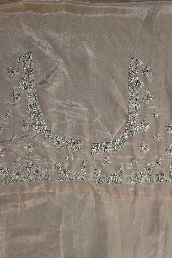 Golden Tissue Hand & Machine Embroidered Reception Saree by Kalighata at Pernia's Pop Up Shop