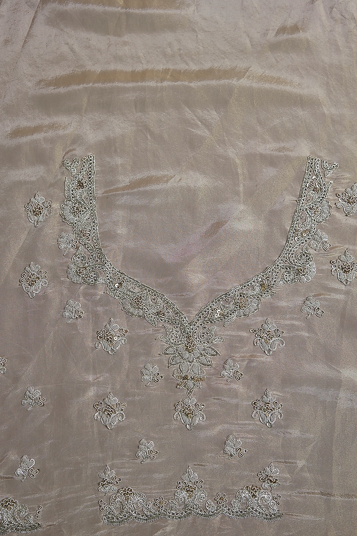Golden Tissue Hand & Machine Embroidered Reception Saree by Kalighata at Pernia's Pop Up Shop