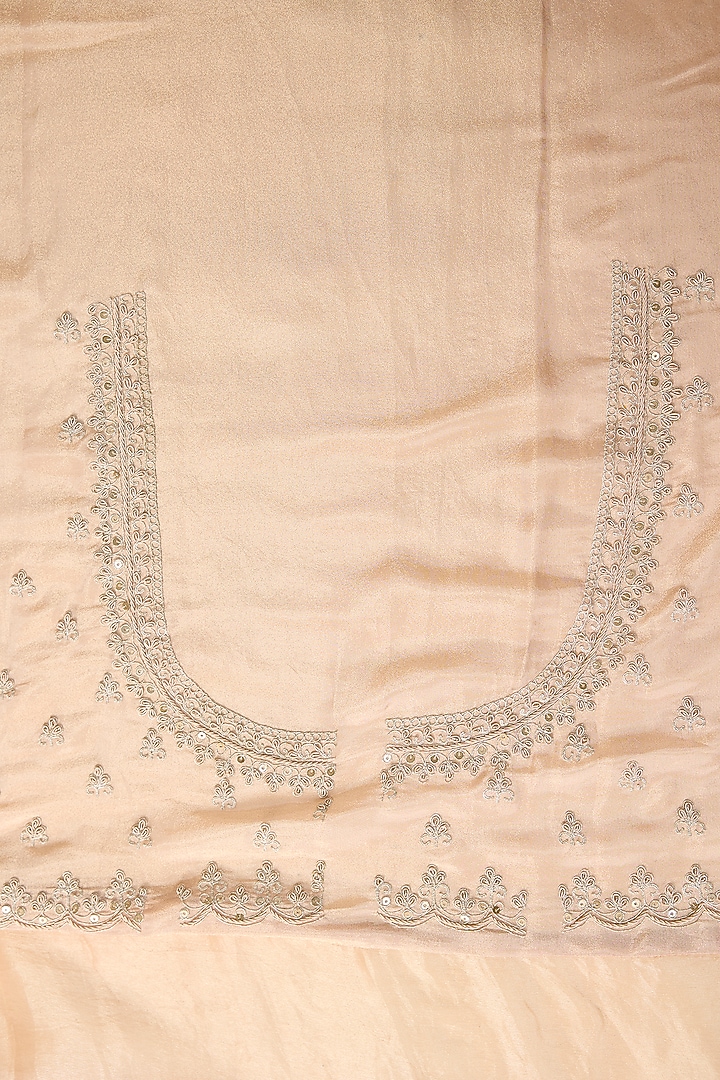 Golden Tissue Hand & Machine Embroidered Reception Saree by Kalighata at Pernia's Pop Up Shop