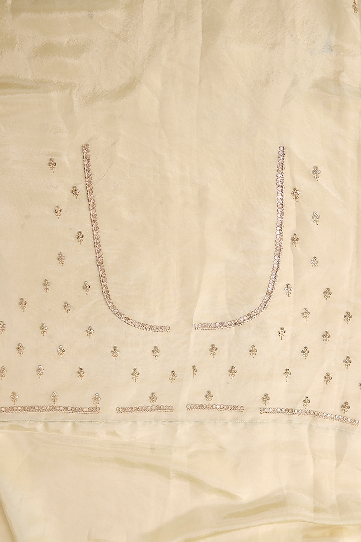 Mint Tissue Hand & Machine Embroidered Reception Saree by Kalighata at Pernia's Pop Up Shop