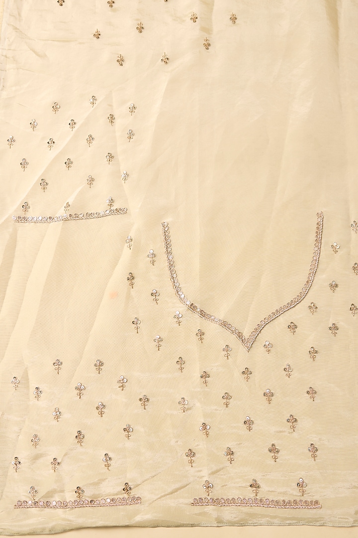 Mint Tissue Hand & Machine Embroidered Reception Saree by Kalighata at Pernia's Pop Up Shop