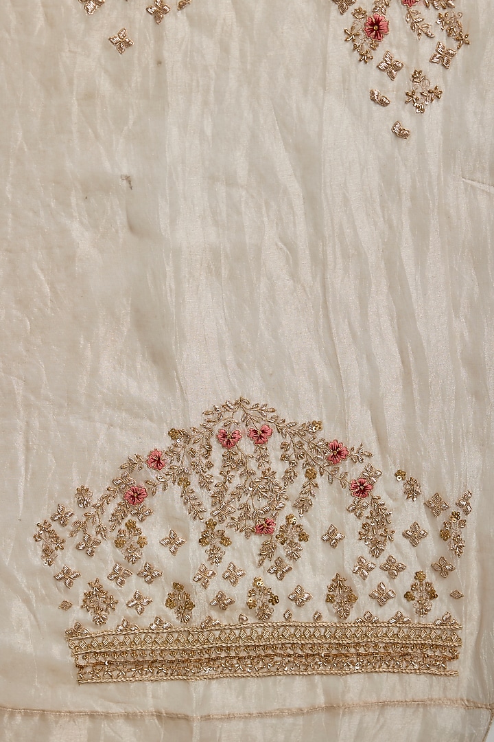 Silver Banarasi Reception Saree Set by Kalighata at Pernia's Pop Up Shop