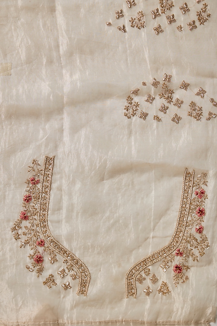 Silver Banarasi Reception Saree Set by Kalighata at Pernia's Pop Up Shop