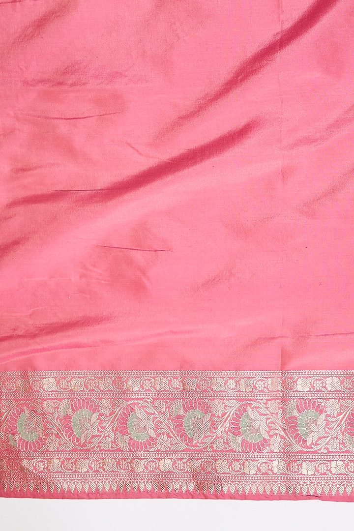 Pink Tissue Bridal Saree Set by Kalighata at Pernia's Pop Up Shop