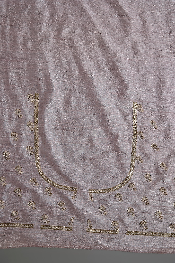 Grey Tissue Embroidered Bridal Saree Set by Kalighata at Pernia's Pop Up Shop