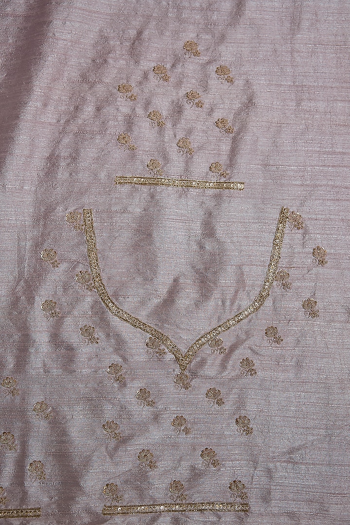 Grey Tissue Embroidered Bridal Saree Set by Kalighata at Pernia's Pop Up Shop