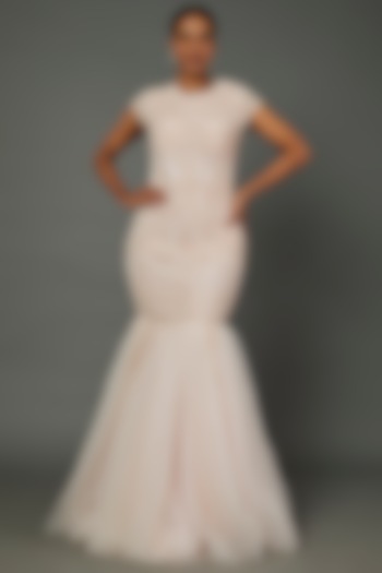 Pink Embellished Gown by Kalighata