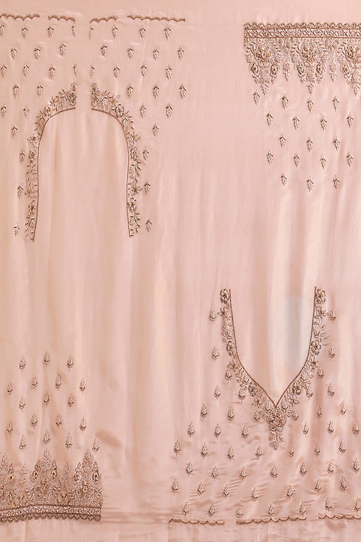 Peach Tissue Bridal Saree Set by Kalighata at Pernia's Pop Up Shop