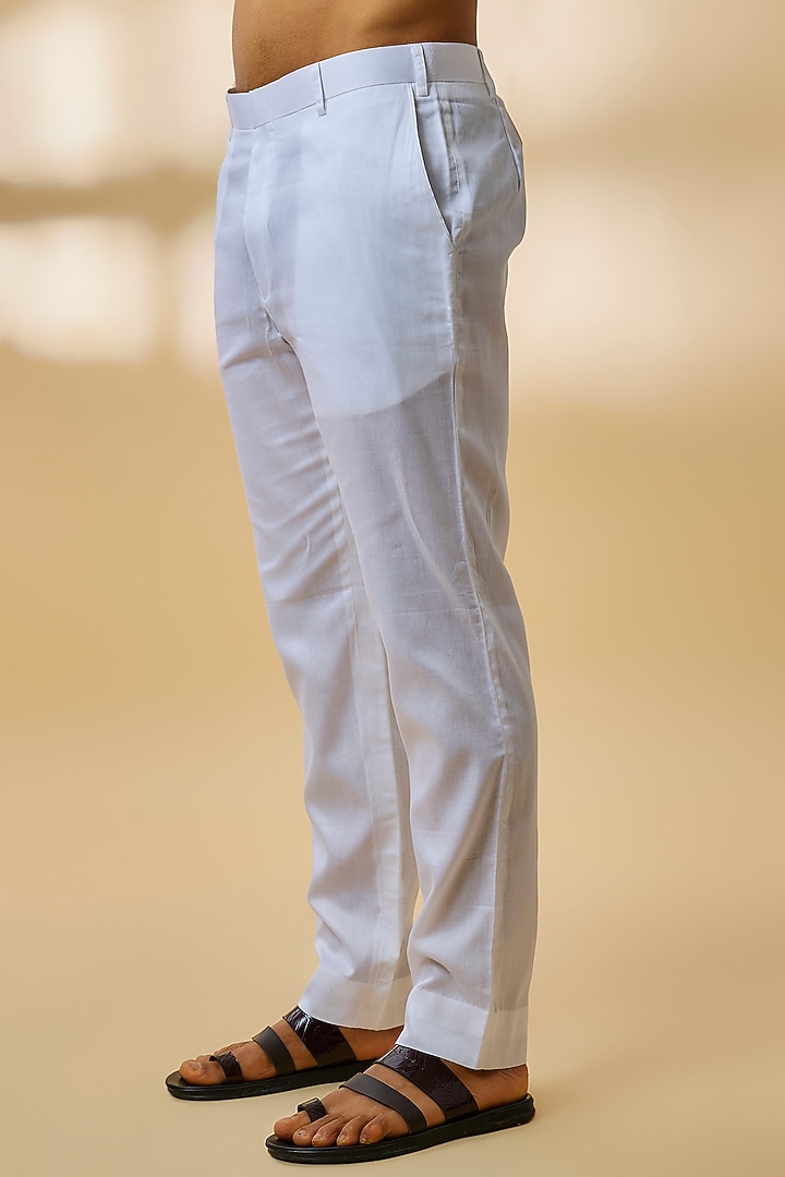 Dull Peach Silk Chanderi Kurta Set by Kalighata Men at Pernia's Pop Up Shop