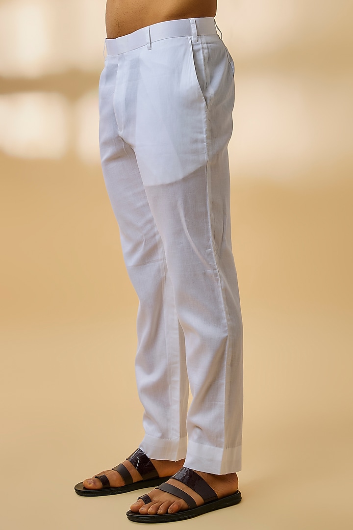 Ivory Silk Chanderi Kurta Set by Kalighata Men at Pernia's Pop Up Shop