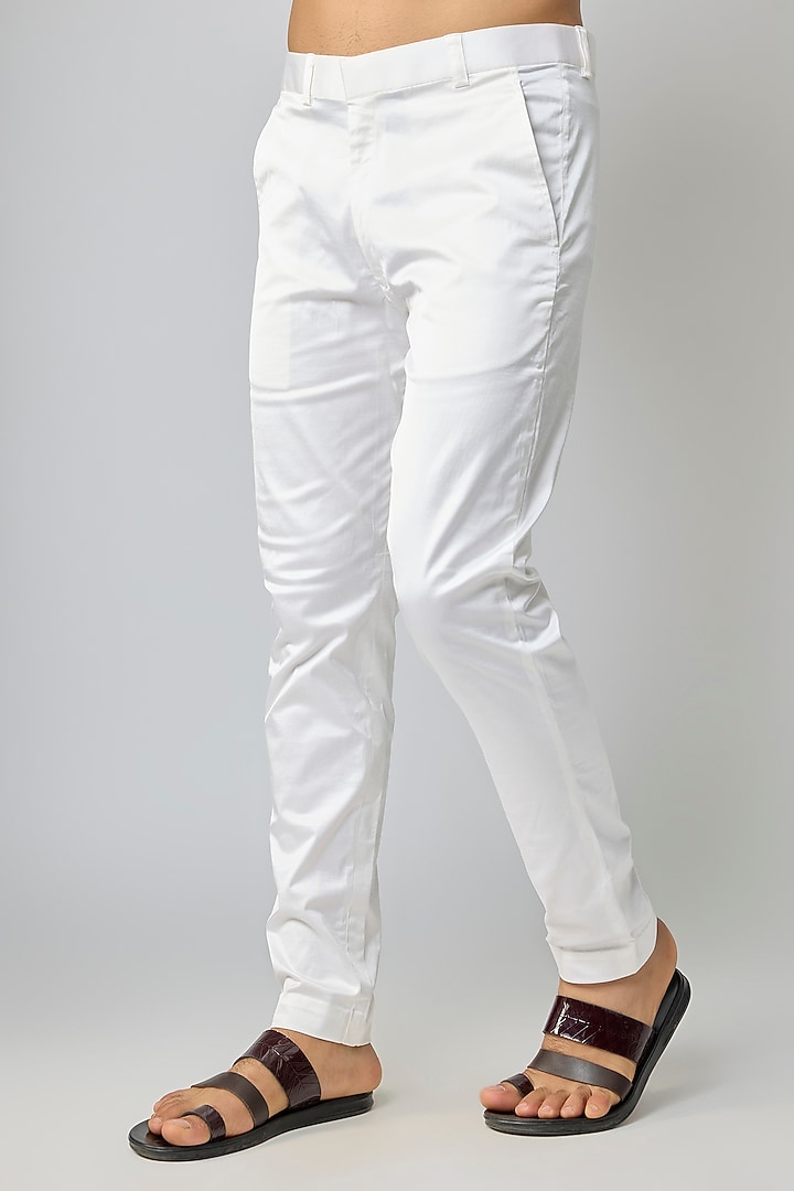 Ivory Silk & Chanderi Embroidered Kurta Set by Kalighata Men at Pernia's Pop Up Shop