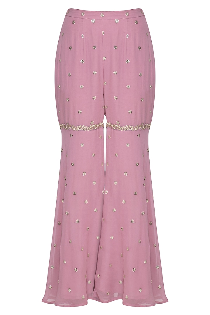Mauve embroidered kurta set available only at Pernia's Pop Up Shop.