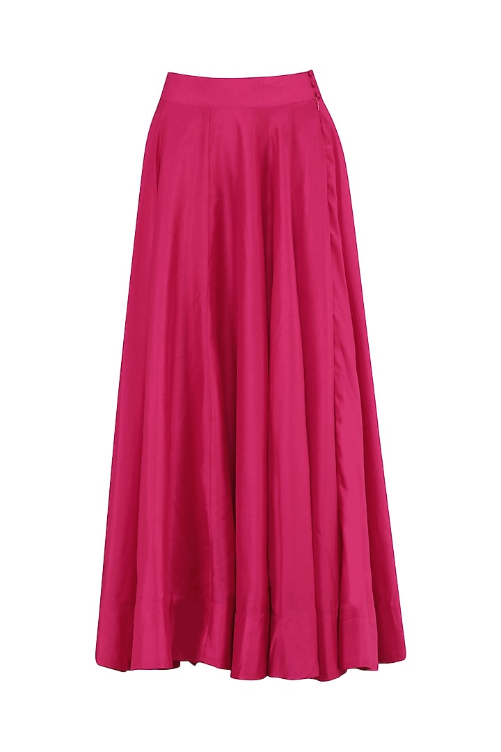 Pink embroidered kurta with lehenga skirt set available only at Pernia's Pop Up Shop.