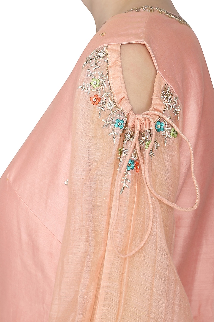 Light pink embroidered kurta with sharara pants set available only at Pernia's Pop Up Shop.