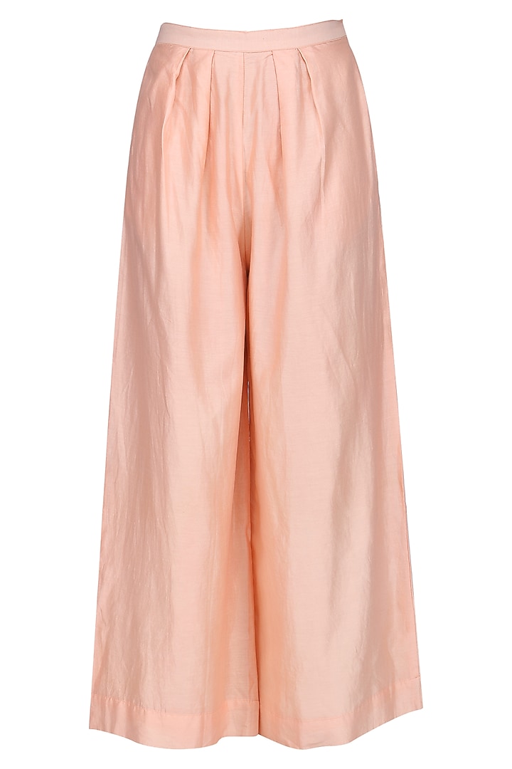 Salmon pink embroidred kurta set available only at Pernia's Pop Up Shop.