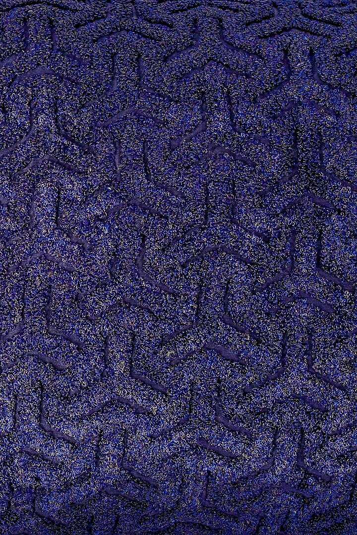 Navy Blue Cotton Silk Embroidered Cushion Cover Set Of 2 by Khaabka at Pernia's Pop Up Shop