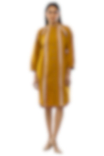 Mustard Cotton Poplin Summer Dress by KHAT at Pernia's Pop Up Shop