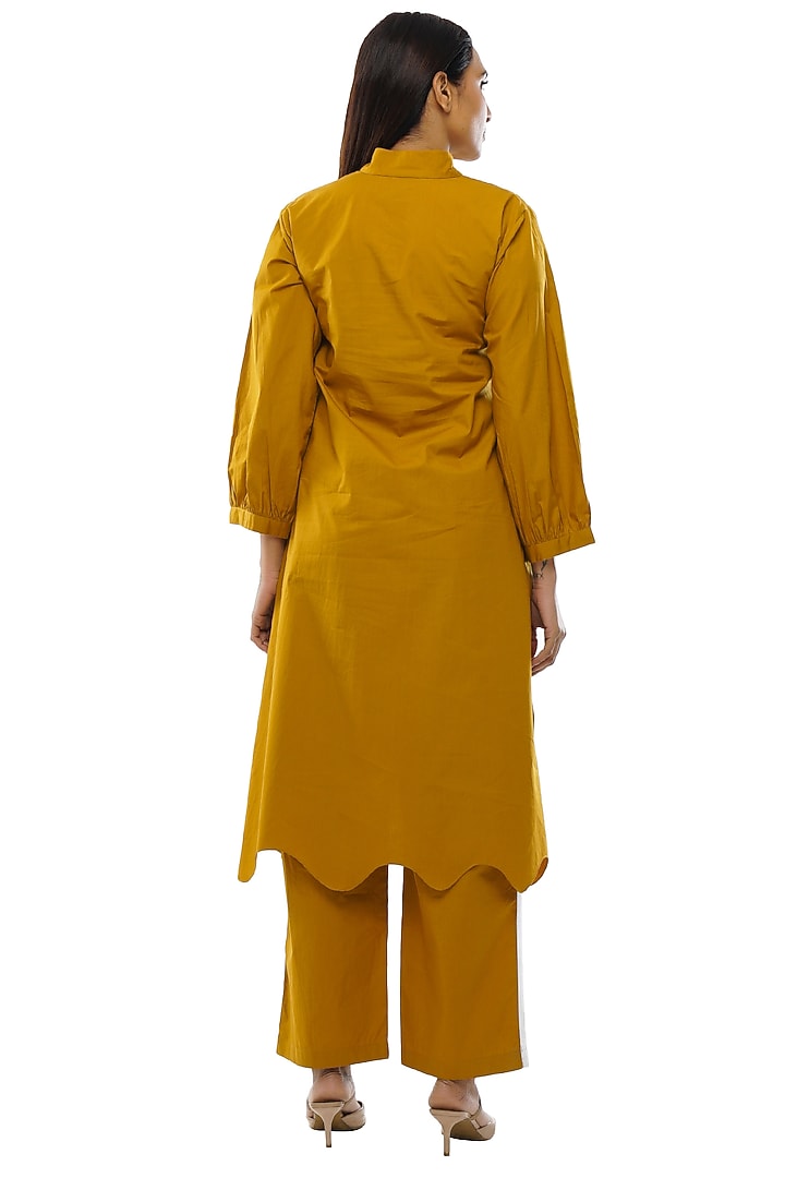 Mustard Cotton Poplin Summer Dress by KHAT at Pernia's Pop Up Shop