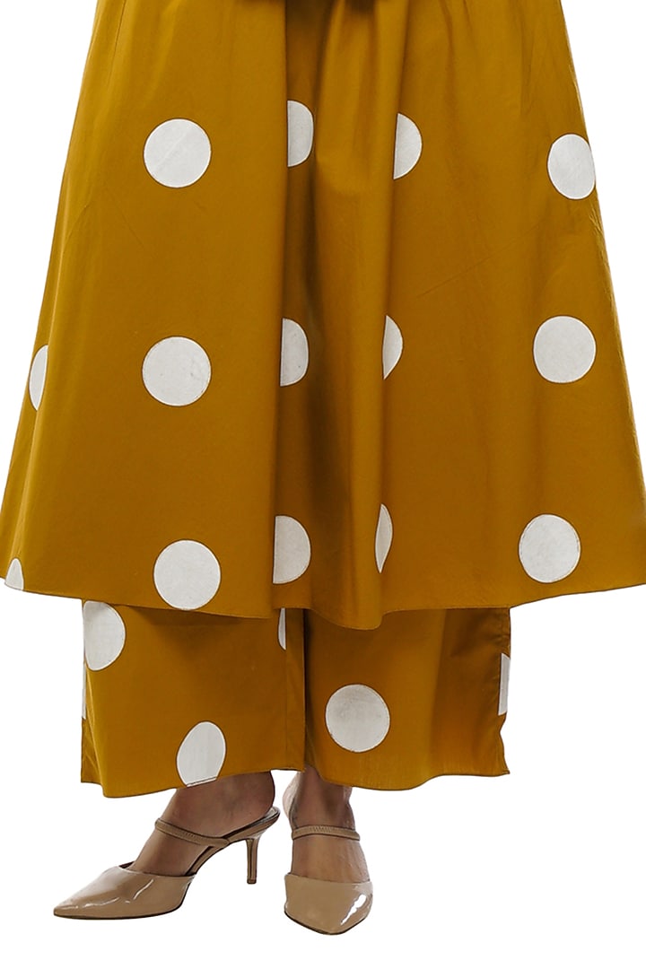 Mustard Poplin Cotton Printed Tunic Set by KHAT at Pernia's Pop Up Shop
