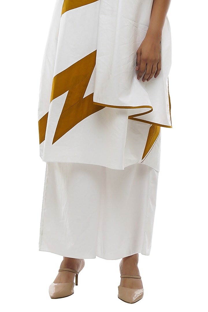 Bright White Poplin Cotton Kurta Set by KHAT at Pernia's Pop Up Shop