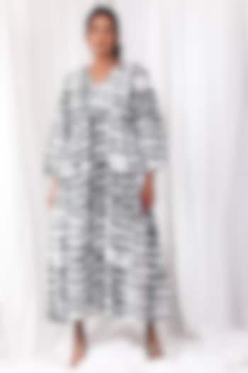 White Printed Dress by KHAT