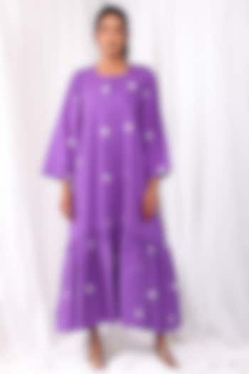 Light Purple Floral Printed Summer Dress by KHAT at Pernia's Pop Up Shop