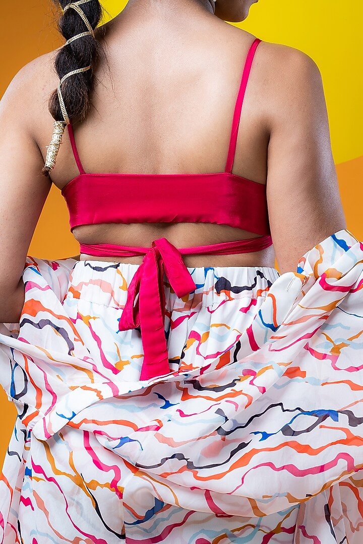 White Crepe Co-Ord Set by KHB- Khushboo Haran Borkar at Pernia's Pop Up Shop