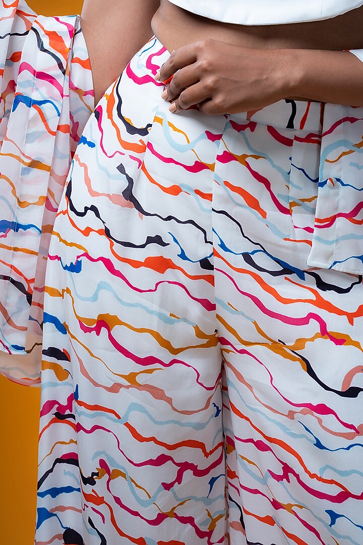 White Crepe Pant Set by KHB- Khushboo Haran Borkar at Pernia's Pop Up Shop
