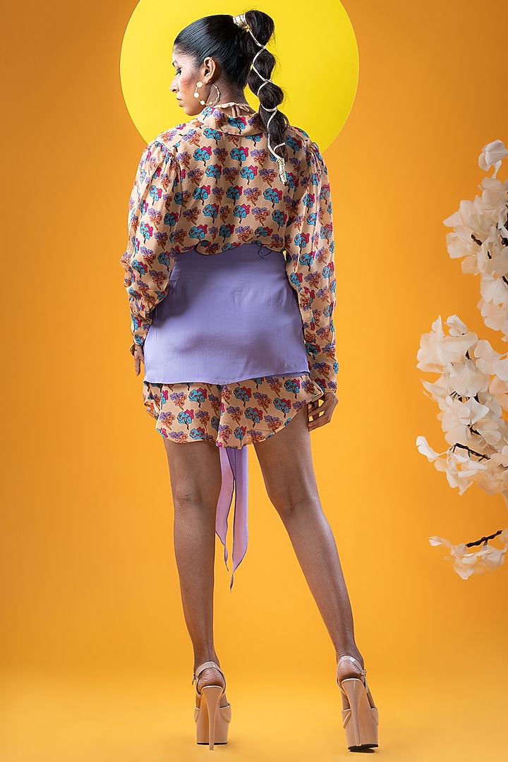 Lilac Crepe Skirt Set by KHB- Khushboo Haran Borkar at Pernia's Pop Up Shop