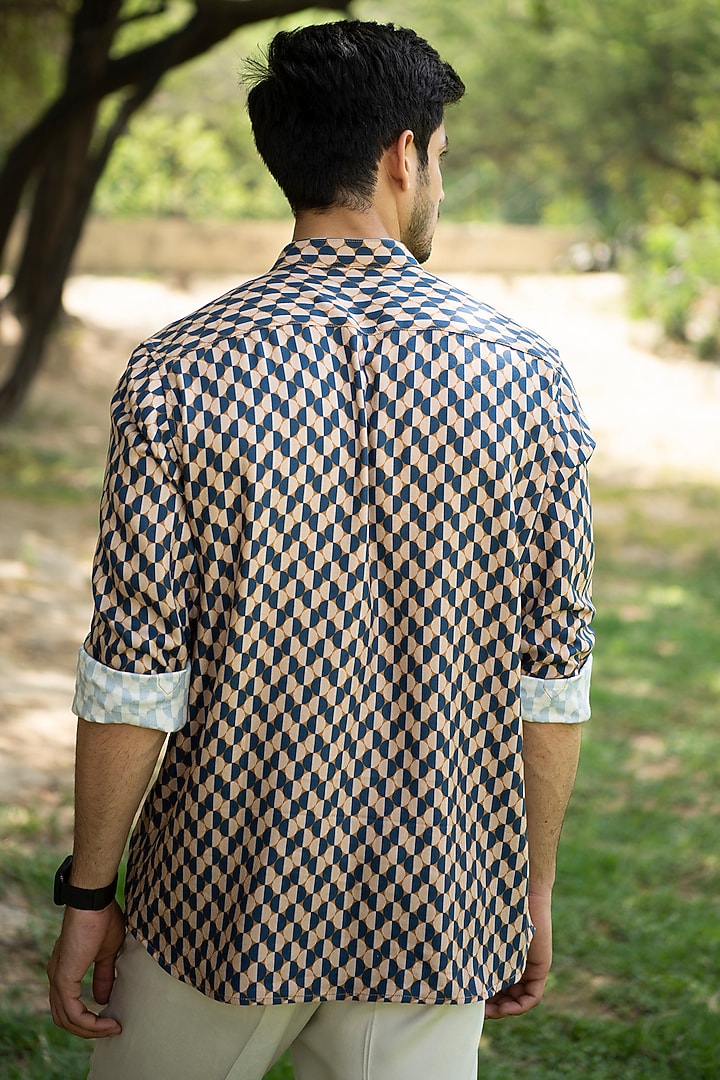 Multi-Colored Printed Summer Shirt by Kheer Ganga at Pernia's Pop Up Shop