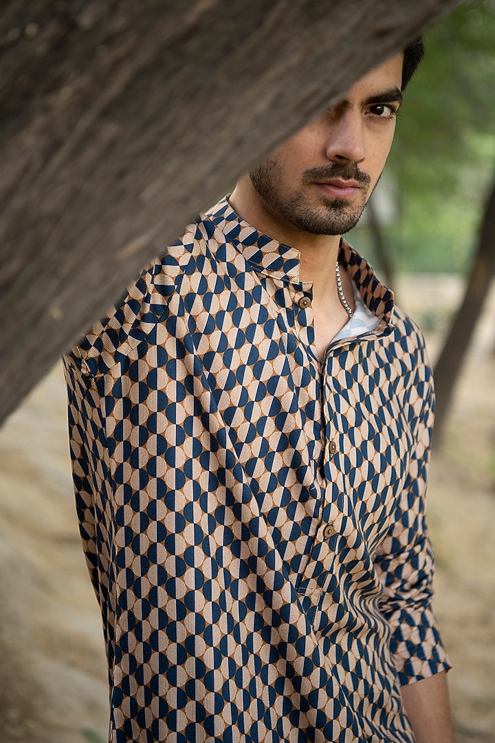 Multi-Colored Printed Summer Shirt by Kheer Ganga at Pernia's Pop Up Shop