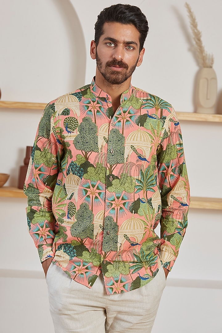 Pink Cotton Summer Shirt by Kheer Ganga at Pernia's Pop Up Shop