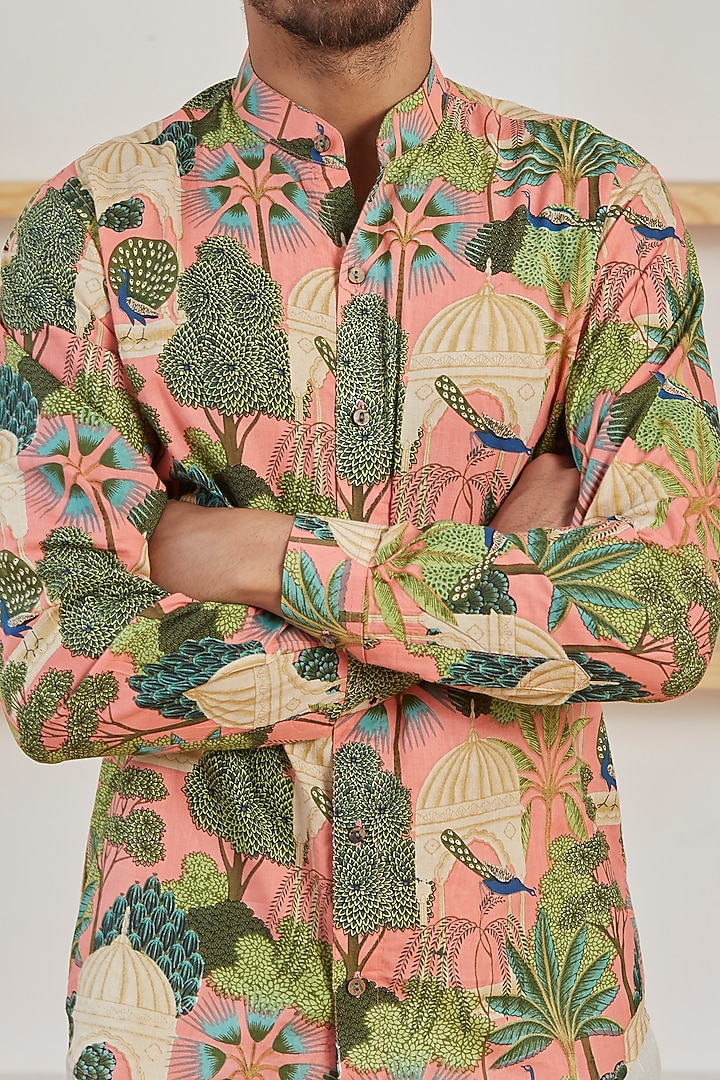 Pink Cotton Summer Shirt by Kheer Ganga at Pernia's Pop Up Shop