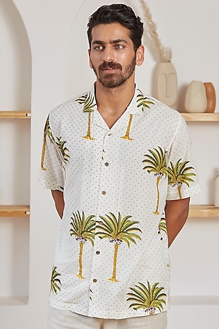 White Printed Shirt by Kheer Ganga