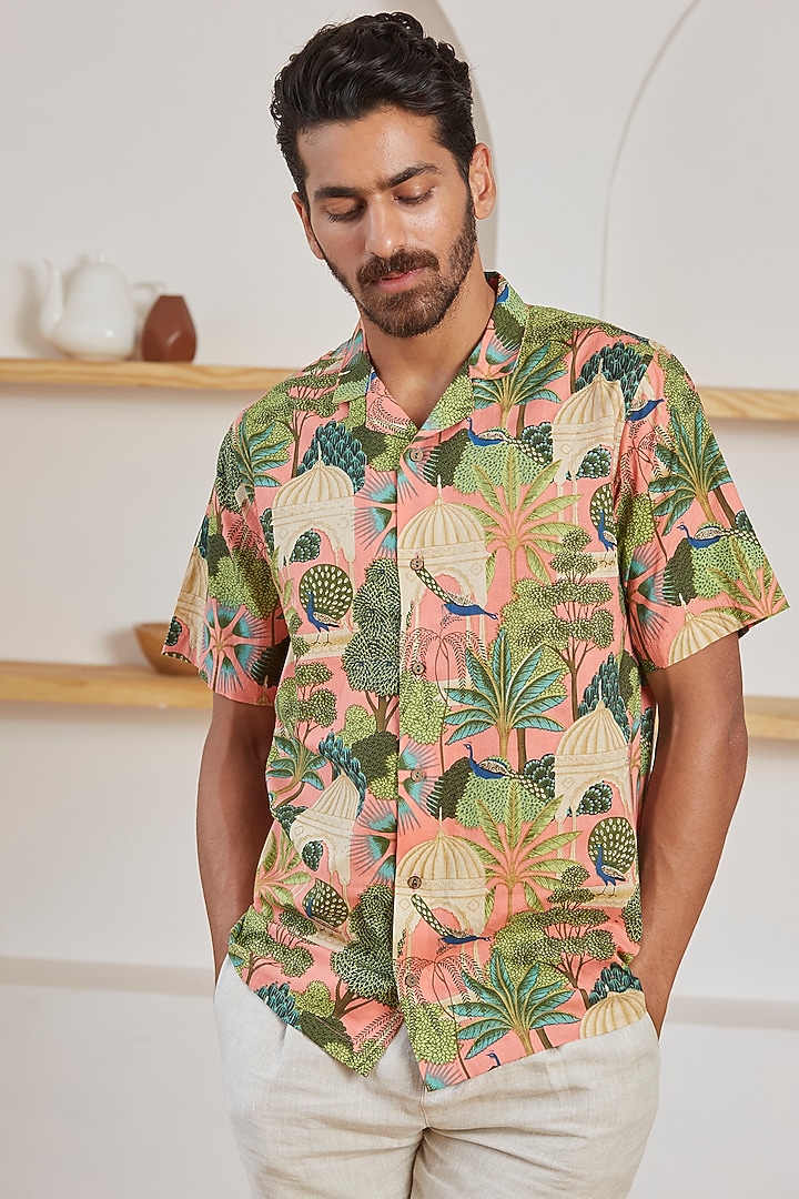 Pink Cotton Summer Shirt by Kheer Ganga at Pernia's Pop Up Shop