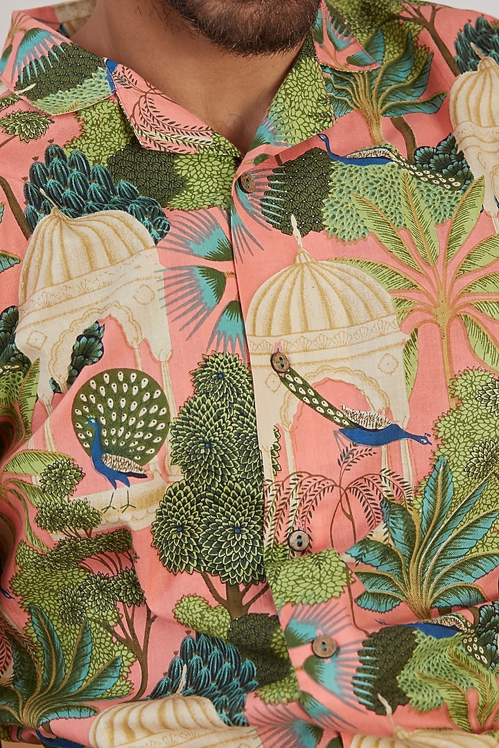 Pink Cotton Summer Shirt by Kheer Ganga at Pernia's Pop Up Shop