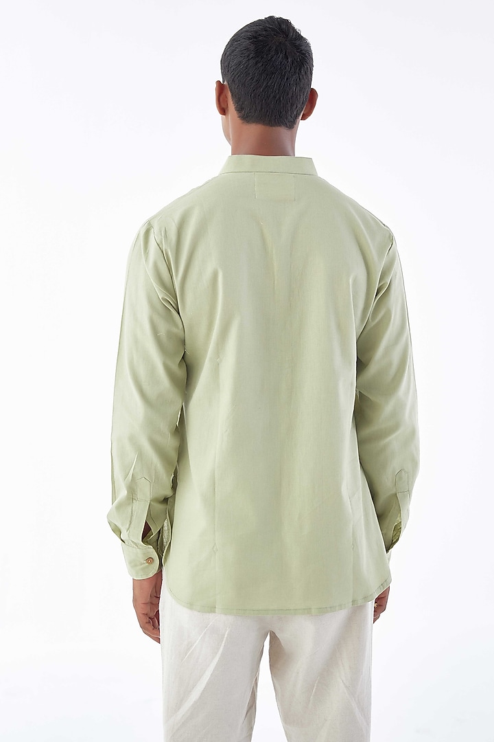 Mint Green Viscose Crepe by Kheer-Ganga at Pernia's Pop Up Shop