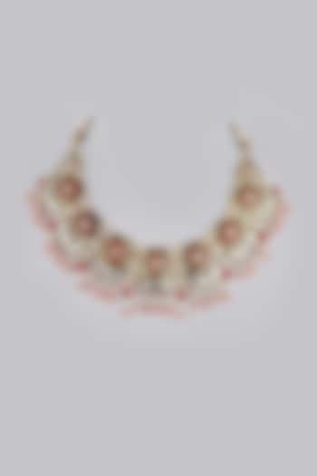 Gold Foil Finish Necklace Set by Khushi Jewels at Pernia's Pop Up Shop