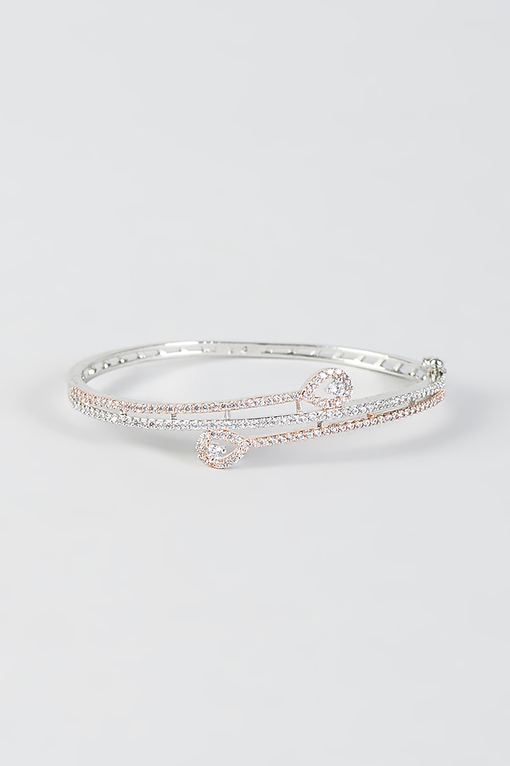 Two Tone Finish Zircon Bracelet by Khushi Jewels at Pernia's Pop Up Shop