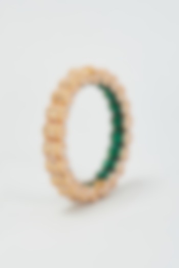 Gold Finish Moti Meenakari Kada by Khushi Jewels at Pernia's Pop Up Shop