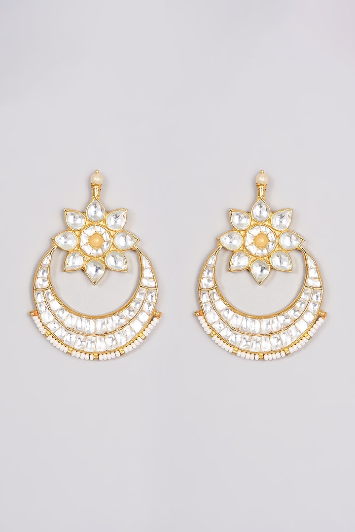 Gold Finish Kundan Polki Choker Necklace Set by Khushi Jewels at Pernia's Pop Up Shop