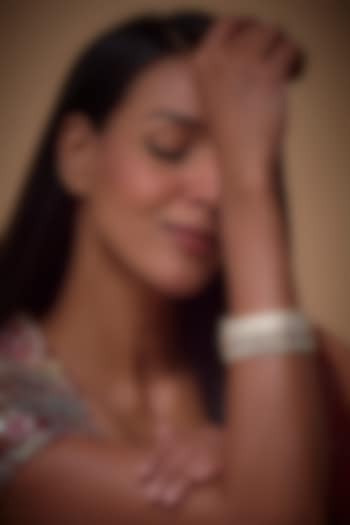 Gold Finish Kundan Polki Bracelet by Khushi Jewels at Pernia's Pop Up Shop