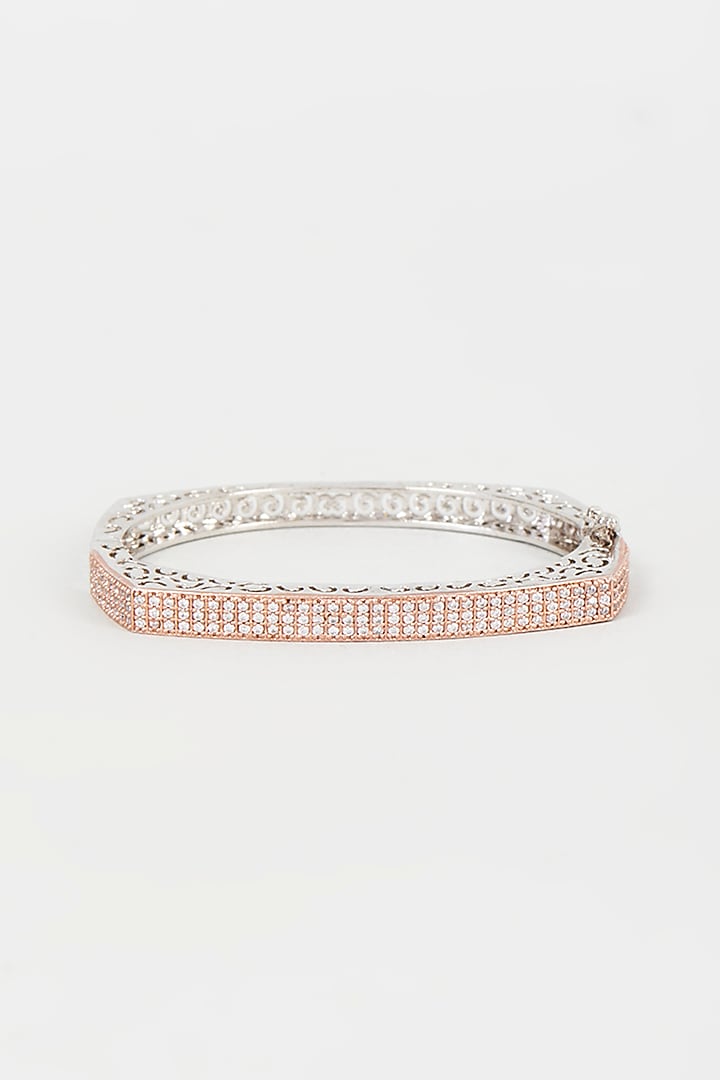 Rose Gold Finish Zircon Bracelet by Khushi Jewels at Pernia's Pop Up Shop