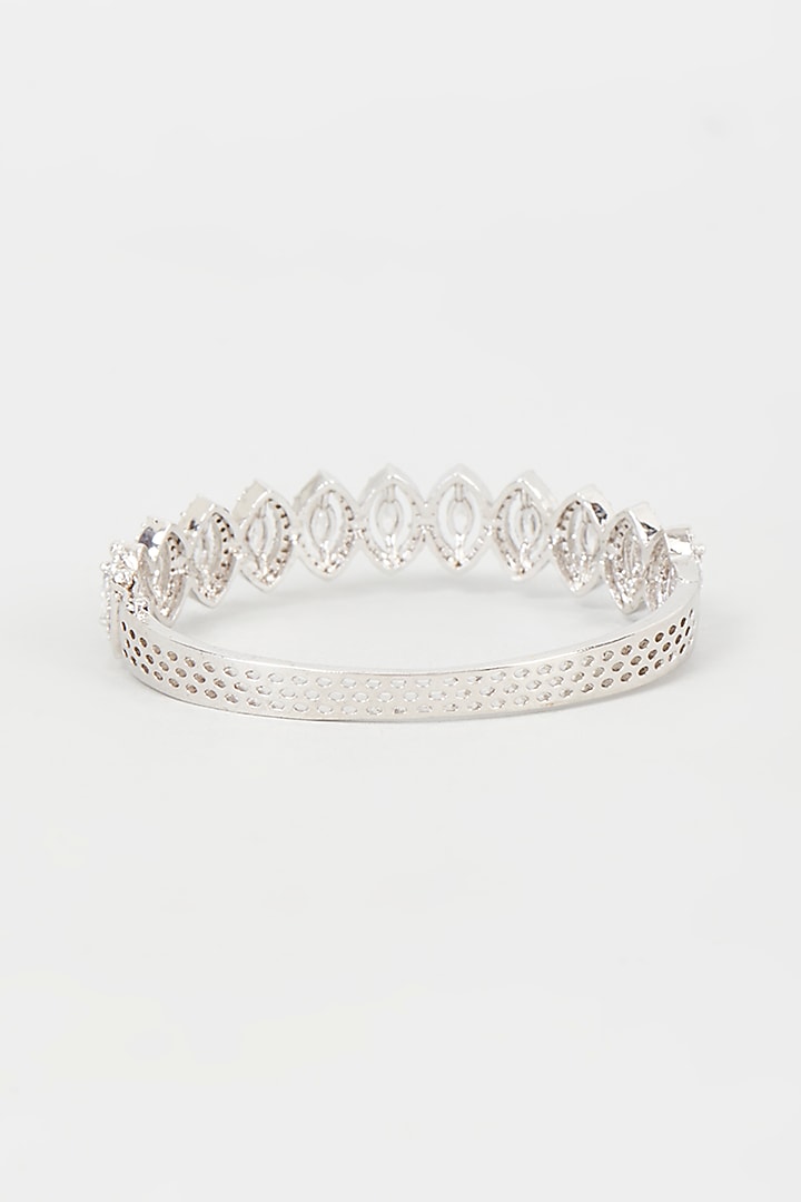 White Finish Zircon Bracelet by Khushi Jewels at Pernia's Pop Up Shop