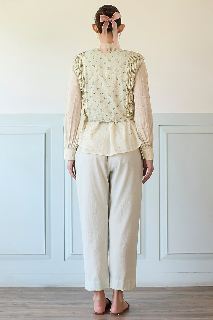 Mint Green Cotton Co-Ord Set by Khyati Rughani at Pernia's Pop Up Shop